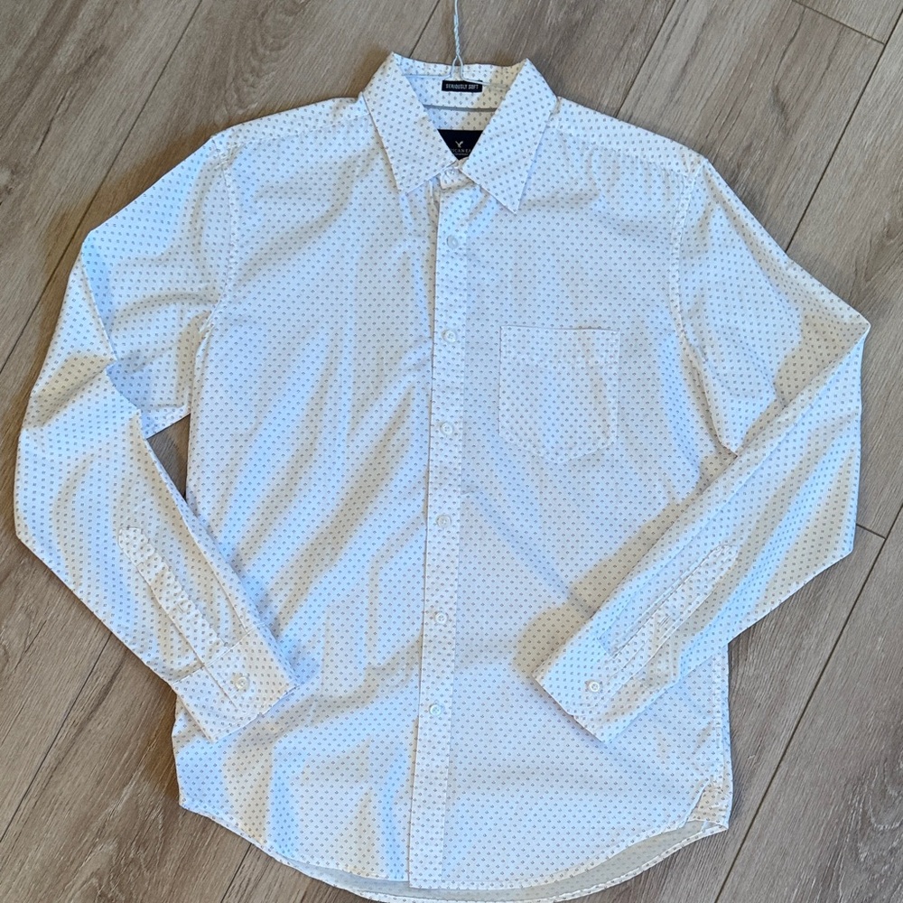 American Eagle Outfitters Light Patterned Men’s Button Down Shirt sz S